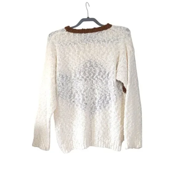 Vintage Boucle Retro 90s Geometric Boho Grunge Slouchy Coogi Style Sweater M - Picture 2 of 9